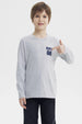 Polera Niño Slim Gris Melange