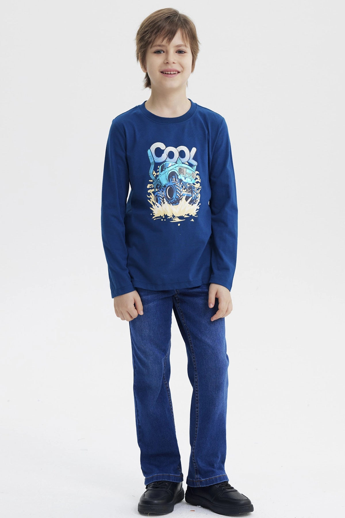Polera Niño Slim Petroleo