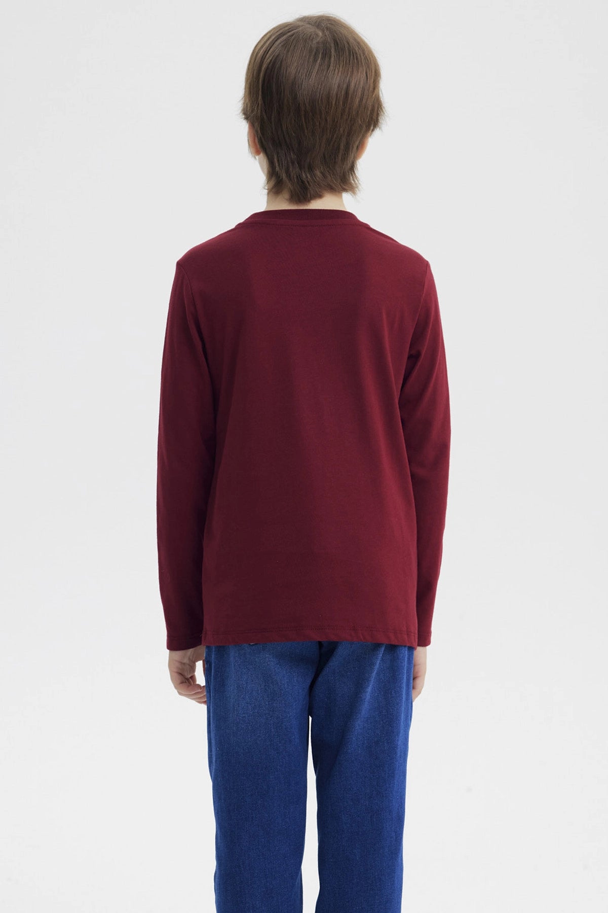 Polera Niño Slim Burdeo