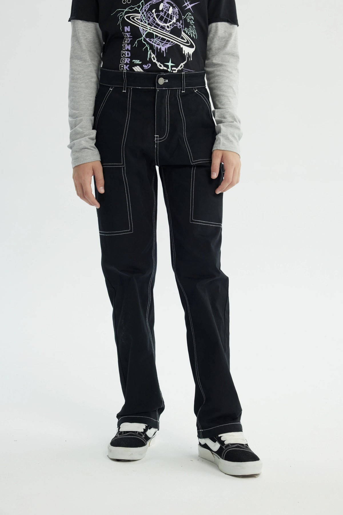 Pantalón Niño Calce Recto Negro