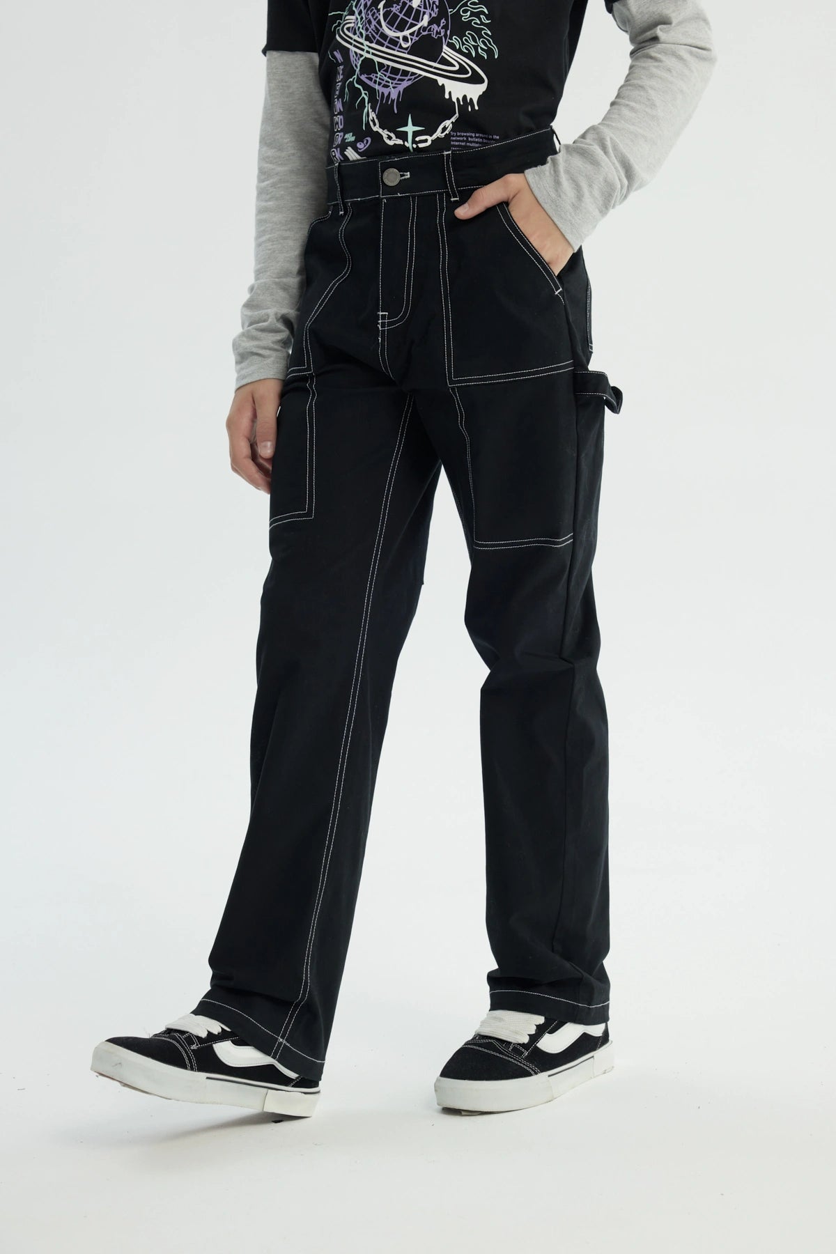 Pantalón Niño Calce Recto Negro
