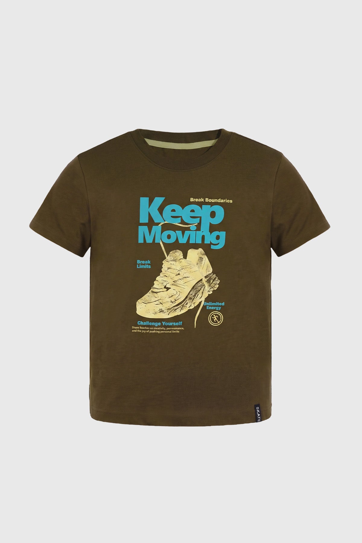 Polera Slim Niño Verde Militar
