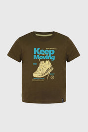 Polera Slim Niño Verde Militar