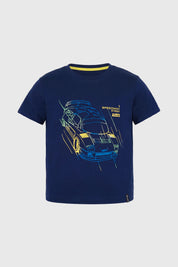 Polera Slim Niño Azul Oscuro