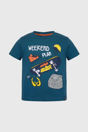 Polera Slim Niño Petroleo