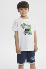 Polera Slim Niño Blanco