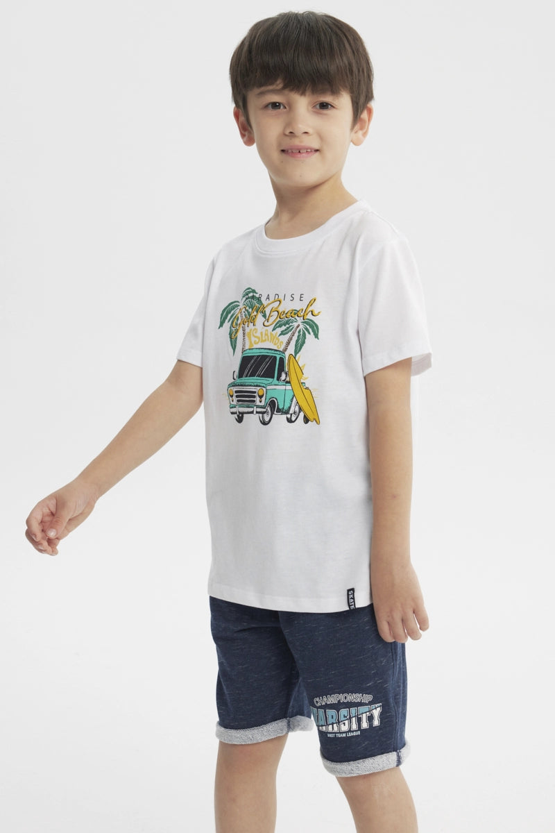 Polera Slim Niño Blanco
