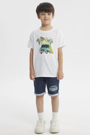 Polera Slim Niño Blanco