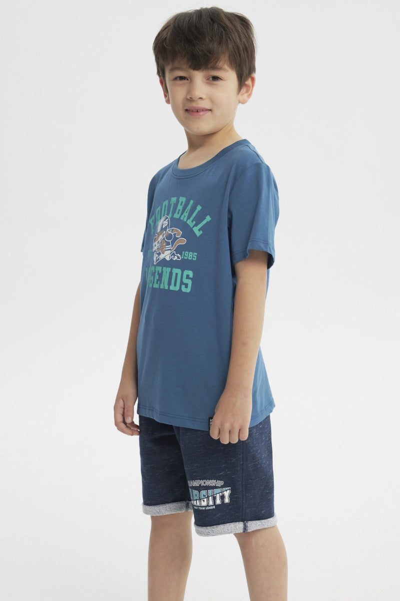 Polera Slim Niño Petroleo