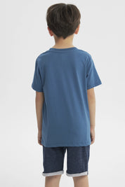 Polera Slim Niño Petroleo