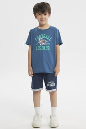 Polera Slim Niño Petroleo