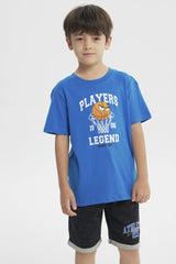 Polera Slim Niño Azul