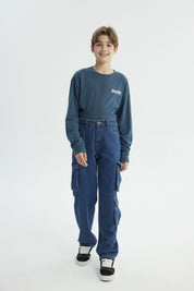 Jeans Niño Baggy Azul