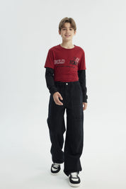 Jeans Niño Straight Negro