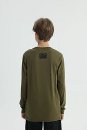 Polera Niño Regular Verde Militar
