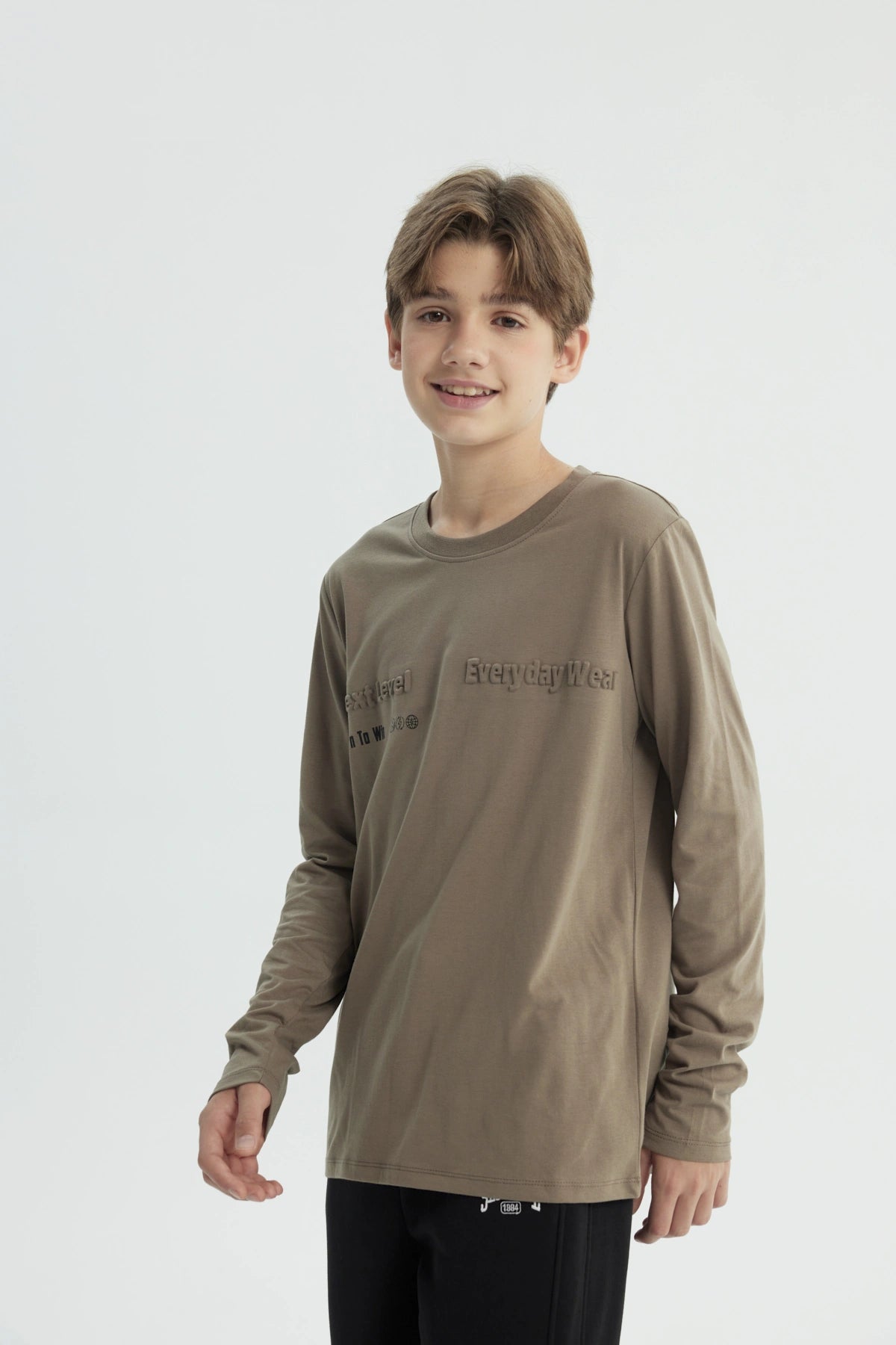 Polera Niño Regular Café Claro