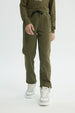 Pantalón Buzo Niño Clásico Verde Militar