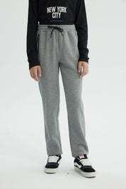 Pantalón Buzo Niño Clásico Gris Melange