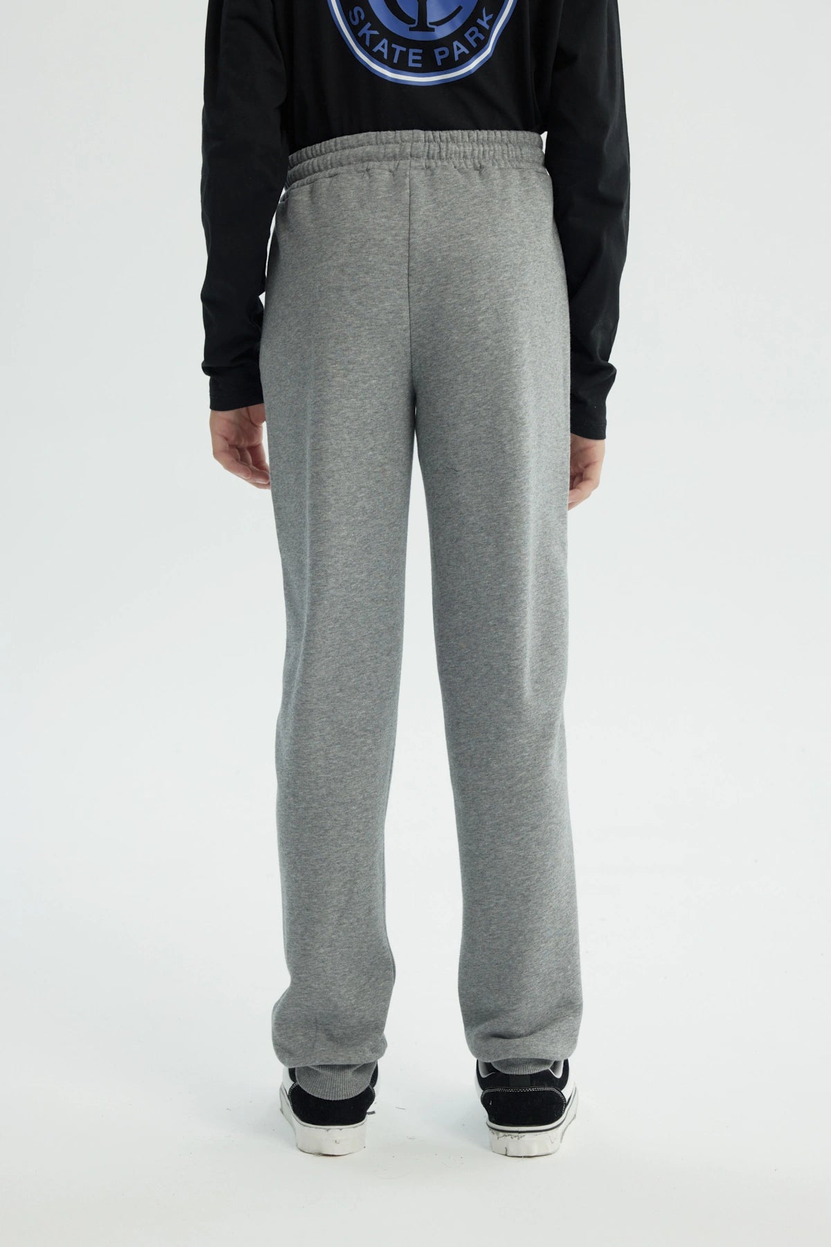 Pantalón Buzo Niño Clásico Gris Melange