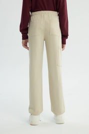 Pantalón Buzo Niño Pitillo Beige