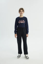 Pantalón Buzo Niño Pitillo Negro