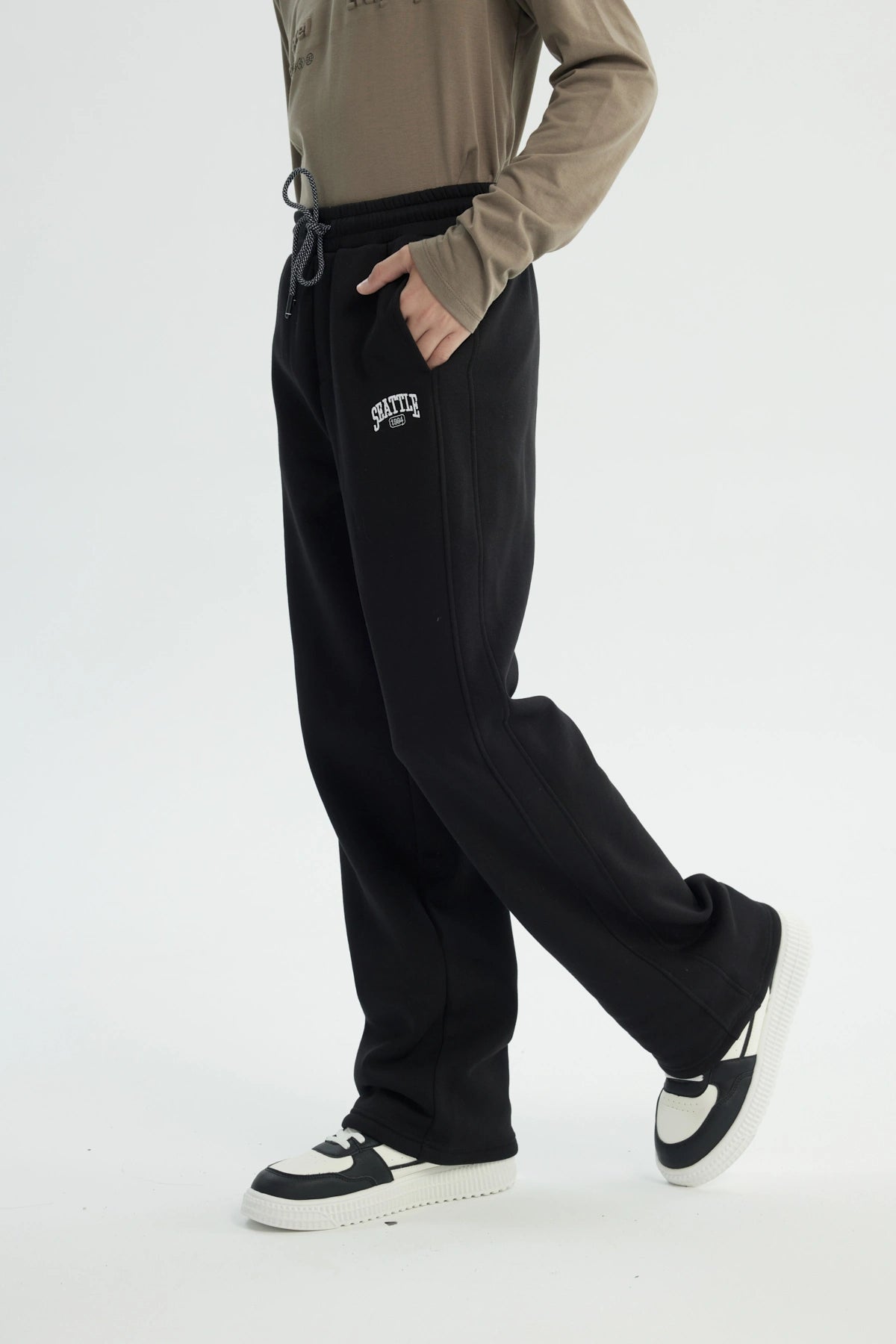 Pantalón Buzo Niño Amplio Negro