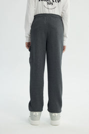 Pantalón Buzo Niño Pitillo Gris