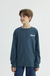 Polera Niño Classic Azul Petroleo