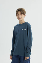 Polera Niño Classic Azul Petroleo