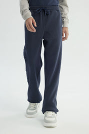 Pantalón Buzo Niño Pitillo Azul Oscuro