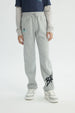 Pantalón Buzo Niño Clásico Gris Melange