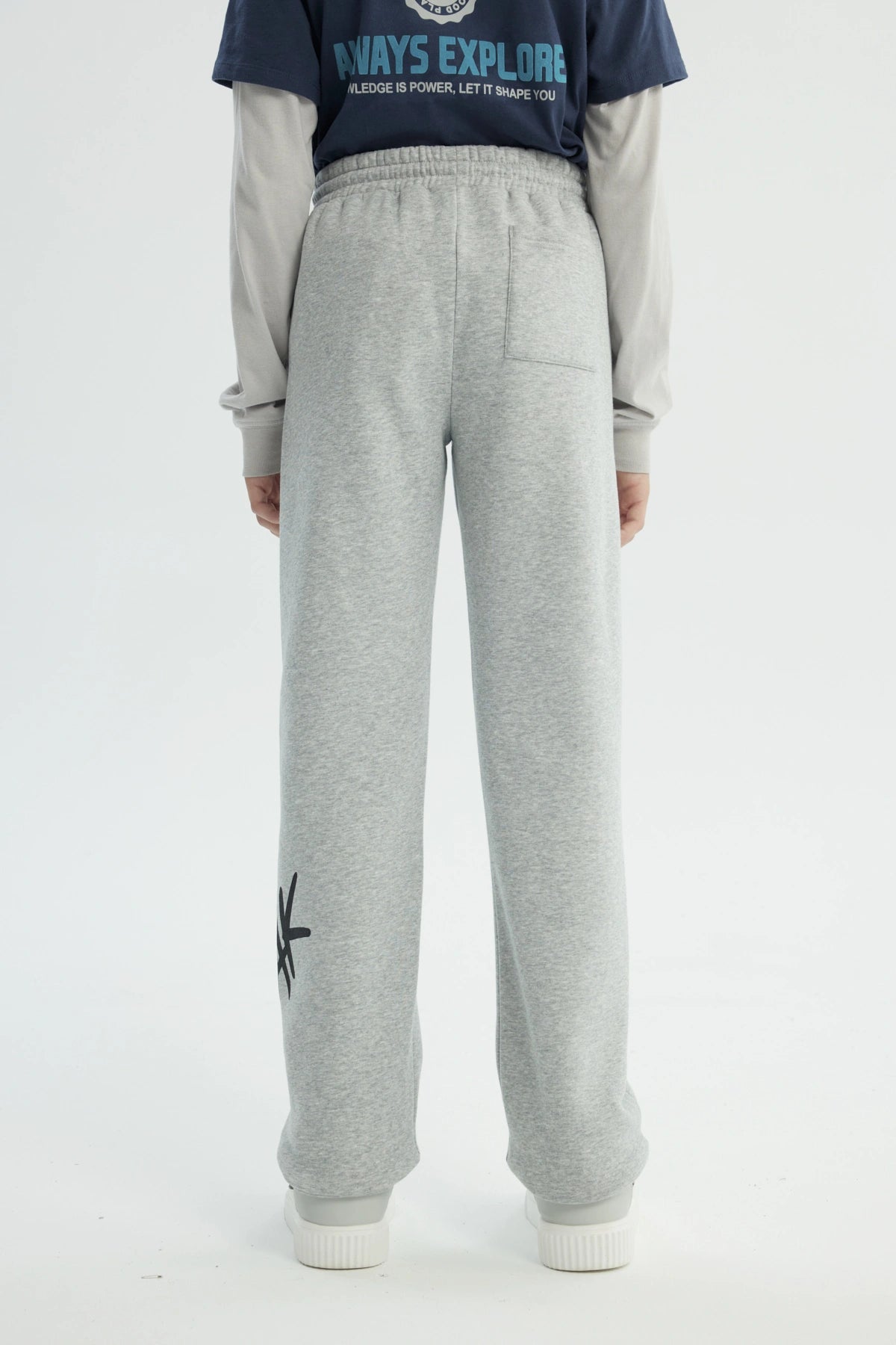 Pantalón Buzo Niño Clásico Gris Melange
