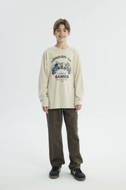 Polera Niño Oversize Crudo