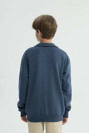 Polerón Niño Regular Azul Oscuro