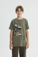Polera Niño Regular Verde Militar