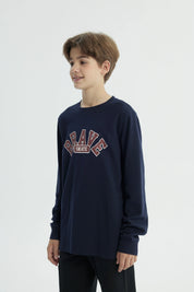 Polera Niño Slim Azul Oscuro