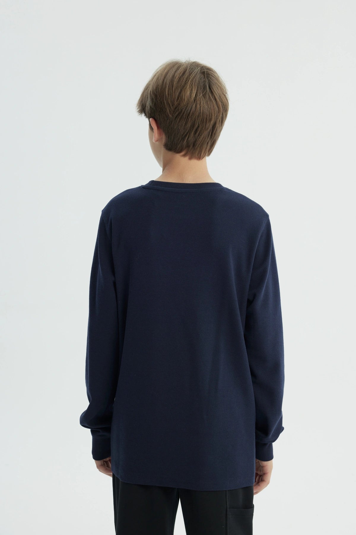 Polera Niño Slim Azul Oscuro
