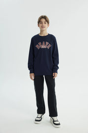 Polera Niño Slim Azul Oscuro