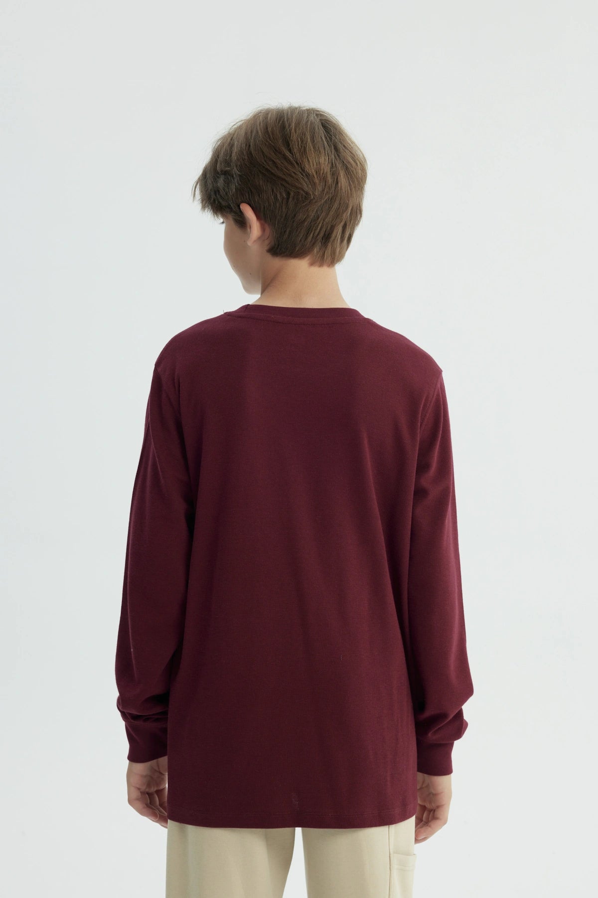 Polera Niño Slim Burdeo