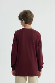 Polera Niño Slim Burdeo