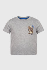 Polera Niño Regular Gris Melange Claro
