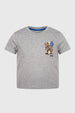 Polera Niño Regular Gris Melange Claro