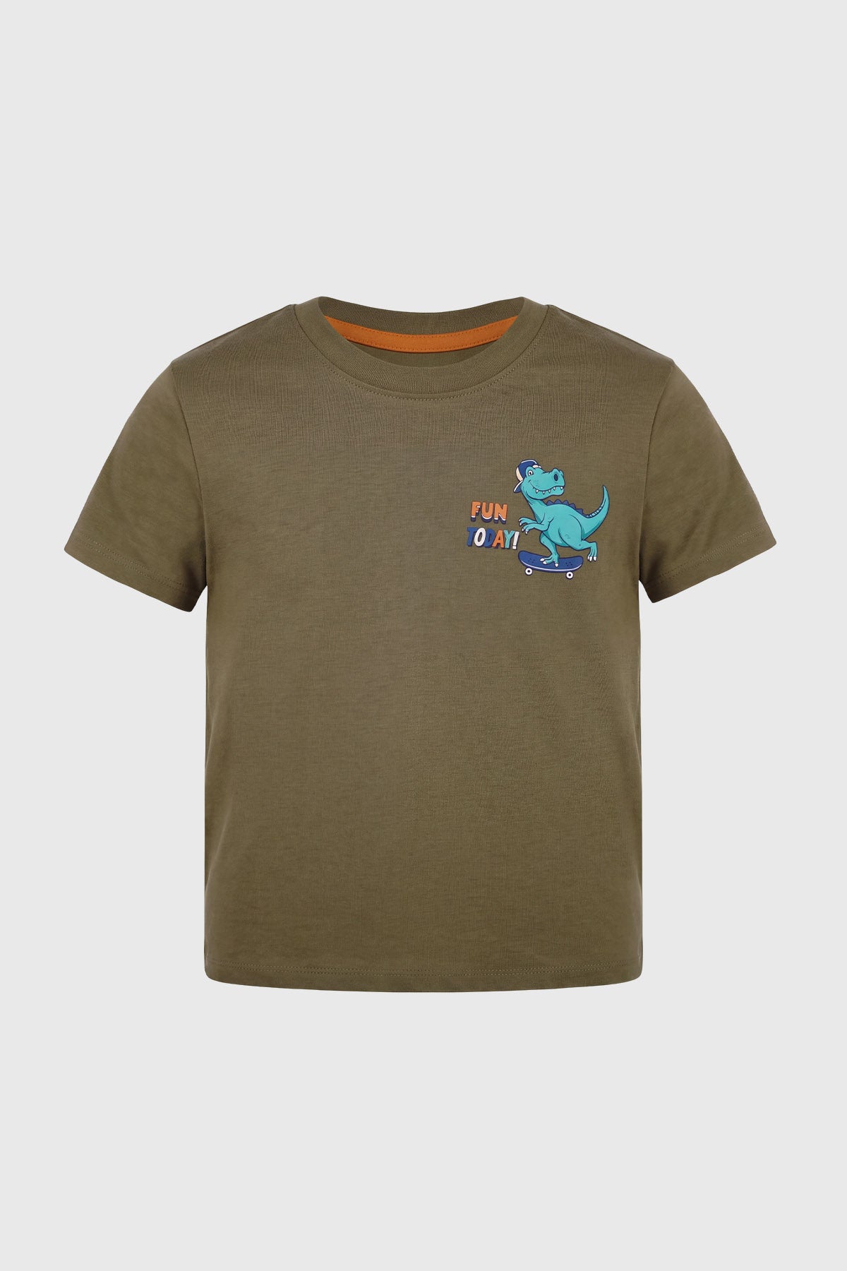 Polera Niño Regular Verde Militar