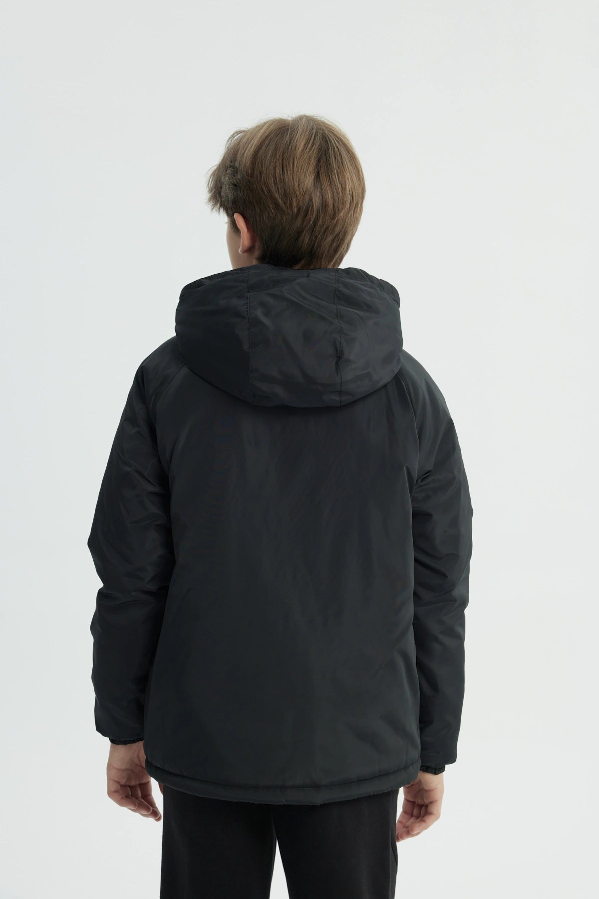 Chaqueta Niño Con Gorro Negro