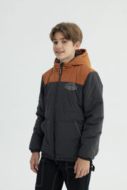Parka Niño Con Gorro Marengo