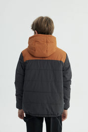 Parka Niño Con Gorro Marengo
