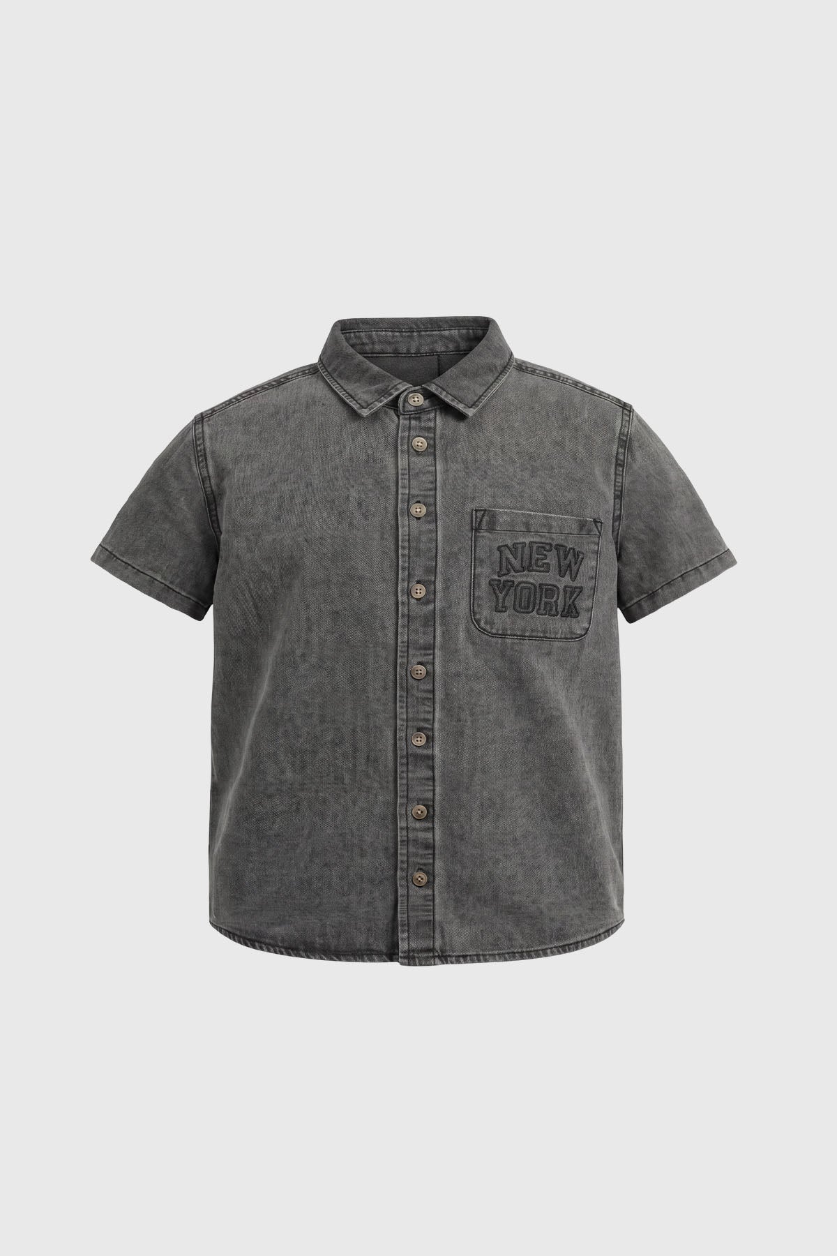 Camisa Regular Niño Gris