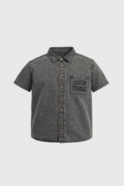 Camisa Regular Niño Gris