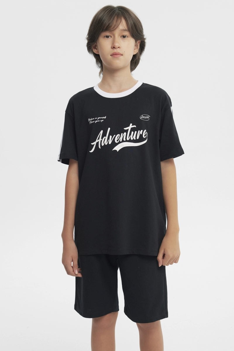 Polera Loose Niño Negro