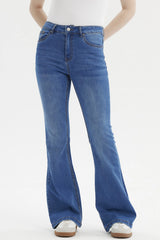 Jeans Flare Vale Mujer Azul